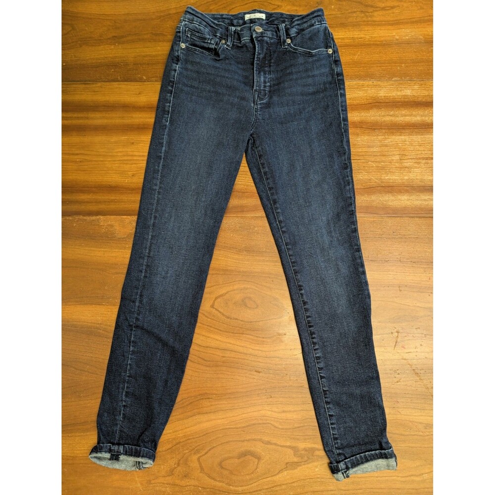 Good American Good Legs High Rise Skinny Jeans 6/28 Dark Wash Blue GL873CET